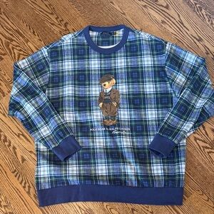 Polo by Ralph Lauren Polo Bear Plaid Crewneck Sweater